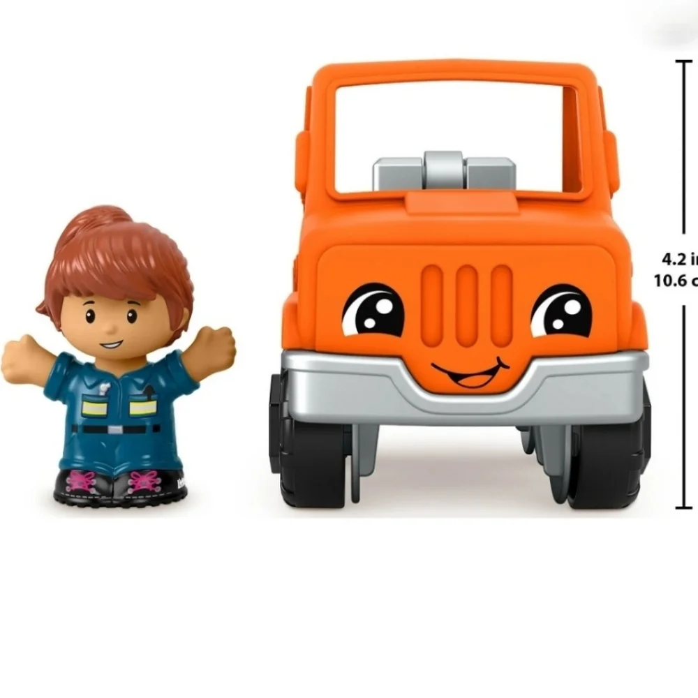 Fisher-Price Little People Toddler Toy Help & Go Tow Truck & Figure Pretend Play